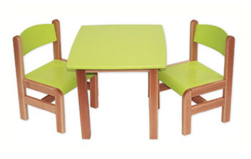Kącik dla dzieci - stolik prostokątny zielony